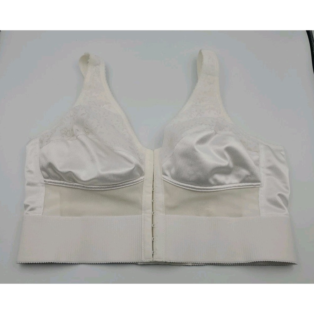 Jodee Surgical Bra 38B White Front Closure Post Surgery Support USA Made